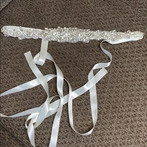 Beautiful blingy ivory bridal belt
